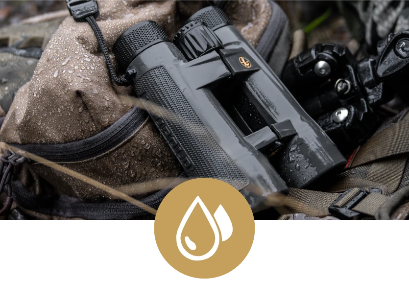 Wodoodporna konstrukcja lornetki Leupold BX-3 Alpine HD 12x50 zabezpieczona powłoką Guard-Ion
